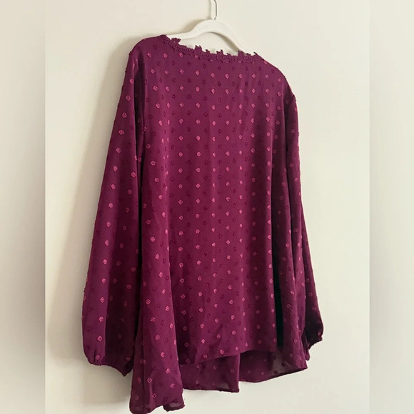 Bloomchic Peasant Blouse - Fuchsia Dot Design Size 14/16 - Picture 12 of 12